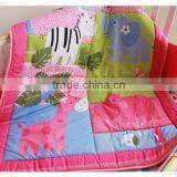 Pink Animals Baby Fitted Bed Skirt From Professional Manufacturer thumbnail-3