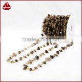 2016 Wire Wrapped Gemstone Beaded Rosary Chain Wholesale Smoky Quartz Beaded Chain for Necklace Design thumbnail-2