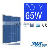High quality 65 watt monocrystalline solar panel for home solar panel kits paneles solares with CE Tuv