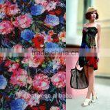 Digital Fabric Printing Polyester Fabric Printing Satin Flower Fabric Fot Printing