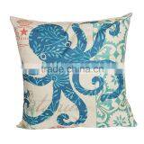 2016 Hot Sale Popular Fashion Home Decorative Conch Printing Linen Cheap Cushion Cover thumbnail-4