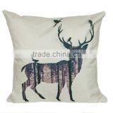 Popular Chiristmas Home Decorative Deer Printing Linen Cheap Cushion Cover thumbnail-5