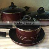 Brown Aluminum Non-stick Press Cookware Set Kitchen Used Fry Egg Pizza Pan Skillet thumbnail-1