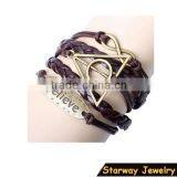 >>New Arrival SW16498 Promotion Infinity Leather Charm Bracelet/ thumbnail-1