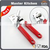 Deluxe bottle can opener/Can Opener with red ABS handle/High Quality Can Opener/Safety can opener
