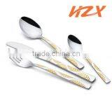 Stylish Stainless Steel Flatware Set (gold Plating)