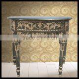 French Style Gold Ornate Wall Table Console Foyer Antique Console Table thumbnail-3