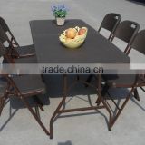 GARDEN FURNITURE RATTAN PLASTIC TABLE SET TABLE AND CHAIRS
