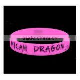 2016 Custom Logo Printed Glow in the Dark Silicone Wristbands thumbnail-2