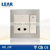 N8 Series Wall Switch 1 Gang Switched 2 Pin Universal Socket