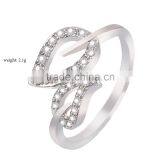 Cute Two Simple Leafs Shaped Women Ring Lovely Gift for Girlfriend thumbnail-3
