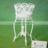 Dolls House Miniature 1:12 Scale Furniture White Wire Plant Stand Multi Planter thumbnail-3