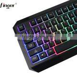 New Rainbow LED Backlit Wired Gaming Keyboard Seven Automatic Color Backlit Mouse Combo Set thumbnail-5