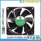 Mini Plastic Fan Blade 80*80*25mm With Sleeve Bearing thumbnail-2