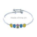 925 Sterling Silver Jewelry Wholesale Enamal Bangle Cheap Sterling Silver Plain Bangle thumbnail-2