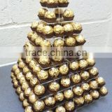 Ferrero Rocher, Chocolate, Sweets or Marshmallow Wedding & Party Stand (Square Pyramid 10 Tier Clear Acrylic Stand)