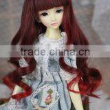 Hot Sales Synthetic Black to Red Deep Curly 1/4 Bjd Doll Wigs thumbnail-2