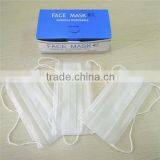 White Breathable Nonwoven Disposable Face Mask Earloop