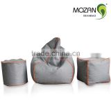 linen fabric beanbag chair / bean bag stool