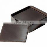 Black Leather Drink/tea Coasters thumbnail-4