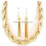 2014 new fashion jewelry set earring and chain necklace