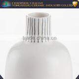 2-Size Modern White Ceramic Flower Vase Ceramic Art Streamline Vases thumbnail-5