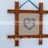 Gift for Her Wooden Frame With Heart and Flowers thumbnail-1