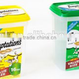 Customized Plastic dog cat food container