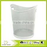 White Iron Network Rail SOTRE MORE Waste Basket Trash Can thumbnail-1