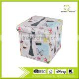 Foldable Storage Cube/Ottoman/Foot Stool,High-heeled Shoes Design thumbnail-1
