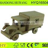 FSC custom natural wooden model car toy wholesale