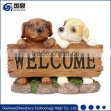 Attractive Welcome Labrador Puppies Statue thumbnail-1
