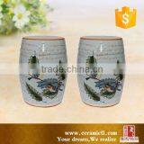 Chinese Ceramic Stool Manufacture Bright Color Green Cermaic Garden Stool thumbnail-6