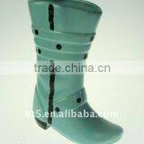 9 Inch Ceramic Vase in Blue thumbnail-1