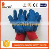 DDSAFETY 2017 Hot Sell Working Gloves Cotton Gloves With Blue Latex Gloves