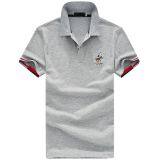 Yixigeluo Summer Men's Short Sleeve T-shirt, Explosion T-shirt, Men's Lapel, Pure Color, Father, Father, T-shirt thumbnail-3