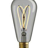 LED Edison Bulb ST64 Curved Vintage Style 2w Equivalent Fully Dimmable thumbnail-4