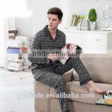 100% Cotton Kintted Fabric Men Sleepwear Sets Man Nightclothes Homewear Pajama Sleepwear thumbnail-1