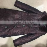 GZY female coat 2017 fashion comfortable stock cheap fur cotton top design guangzhou warehouse stoc k