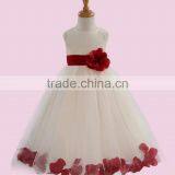 2016 New Arrival Lace Flower Kids Dress Baby Girl Party Dress With Rose Detail Princess Wedding Dress For Children thumbnail-5