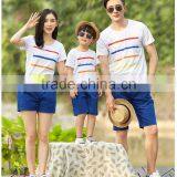 Latest Family Matching Clothing Stripe Wihte t Shirt Family Set Clothes thumbnail-5