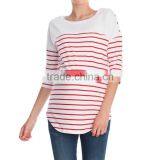Custom High Quaity LPregnant Dresses Striped Cotton Maternity & Nursing Top thumbnail-1