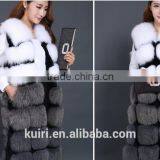 High-grade Genuine Fox Fur Vest Real Fox Fur Long Gilet Fashion Fur Winter Coat for Women thumbnail-6