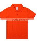 100% cotton Polo shirt plain Orange 2 buttons for kids boys