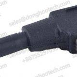 USB 2.0 Cable Right Angle A to Right Angle B 28/28AWG Black 3ft. thumbnail-1