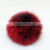 Myfur Genuine Fox Fur Pompoms With Snow Top Red Fox Fur Ball Accessory thumbnail-1