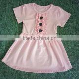 Manufacturer Hot Children Cotton Material Pure Color Dress for 2-7 Year Old Little Girl Dress Baby Child Dress Wholesale thumbnail-1