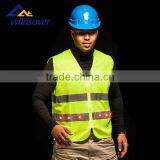 100% Polyester 3m Reflective LED Yellow Green Flashing Led Safety Vest thumbnail-1