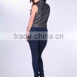 Lady pu Leather Vest #LPU0270 thumbnail-3