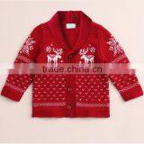 Hot Sale Cotton Children Sweaters Cute Christmas Pattern Knitting Kids Cardigan thumbnail-2